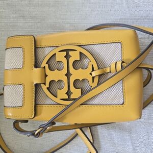 Tory Burch Yellow and Cream Crossbody Bag